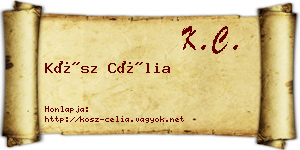 Kósz Célia névjegykártya